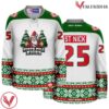 Christmas North Pole Nicks White Holiday Hockey Jersey - Vesles2014S