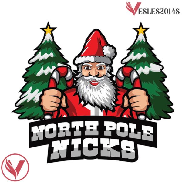 Christmas North Pole Nicks White Holiday Hockey Jersey - Vesles2014S 4