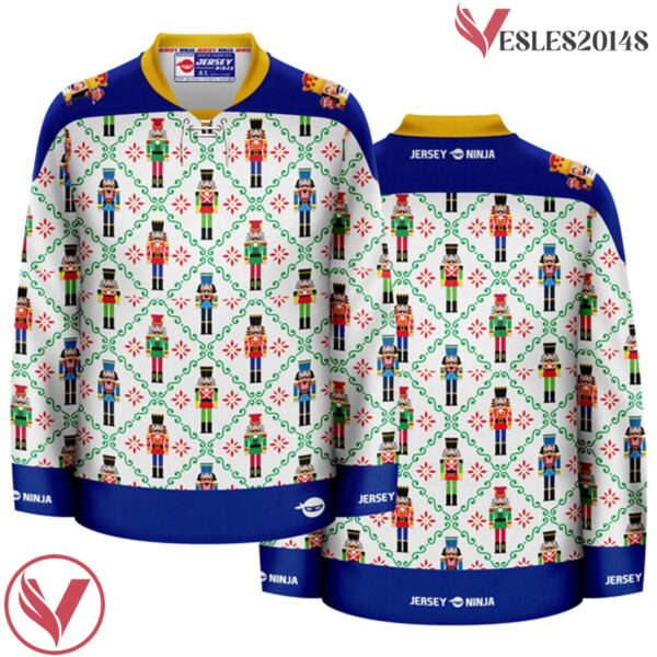 Christmas Nutcrackers Ugly Sweater Holiday Hockey Jersey - Vesles2014S