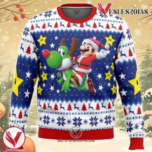 Christmas Odyssey Mario Bros. Ugly Christmas Sweater, Unique Christmas Gift For Fans - Vesles2014S