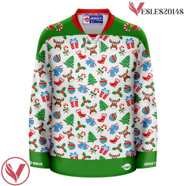 Christmas Pattern Gifts & Holly Hockey Jersey - Vesles2014S 2
