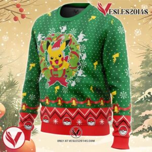 Christmas Pikachu Pokemon Ugly Christmas Sweater, Unique Christmas Gift For Fans - Vesles2014S 1