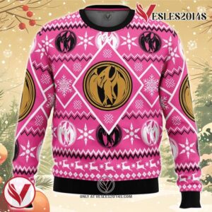 Christmas Pink Ranger Power Rangers Ugly Christmas Sweater, Unique Christmas Gift For Fans - Vesles2014S