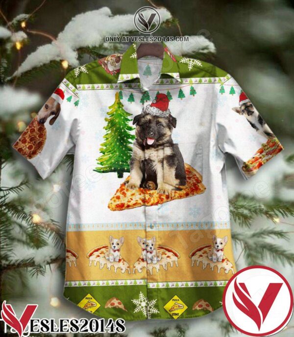 Christmas Pizza And Dogs Hawaiian Shirt, Unique Gifts For Friends - Vesles2014S 1