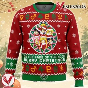 Christmas Sailor Guardians Sailor Moon Ugly Christmas Sweater, Unique Christmas Gift For Fans - Vesles2014S