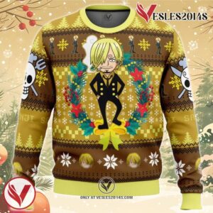 Christmas Sanji One Piece Ugly Christmas Sweater, Unique Christmas Gift For Fans - Vesles2014S