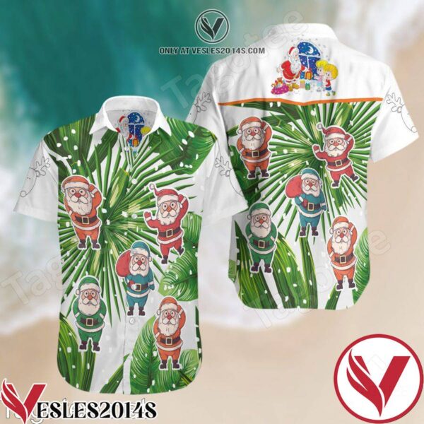 Christmas Santa Claus Hawaiian Shirt And Short, Unique Gifts For Friends - Vesles2014S 1