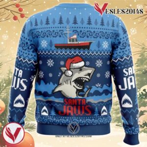 Christmas Shark Santa Jaws Ugly Christmas Sweater, Unique Christmas Gift For Fans - Vesles2014S 1