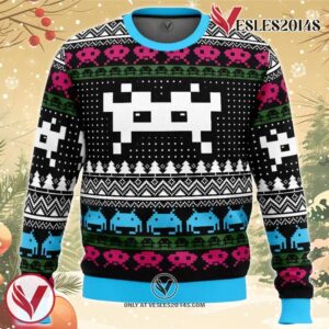 Christmas Space Invaders Ugly Christmas Sweater, Unique Christmas Gift For Fans - Vesles2014S