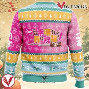 Christmas Spirit Konosuba Ugly Christmas Sweater, Unique Christmas Gift For Fans - Vesles2014S 3