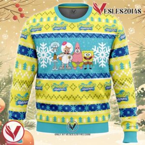 Christmas Spongebob Nickelodeon Ugly Christmas Sweater, Unique Christmas Gift For Fans - Vesles2014S