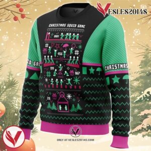 Christmas Squid Game Ugly Christmas Sweater, Unique Christmas Gift For Fans - Vesles2014S 1