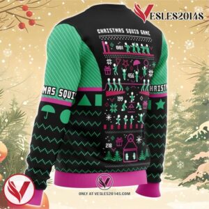 Christmas Squid Game Ugly Christmas Sweater, Unique Christmas Gift For Fans - Vesles2014S 2