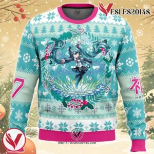 Christmas Symphony Hatsune Miku Ugly Christmas Sweater, Unique Christmas Gift For Fans - Vesles2014S