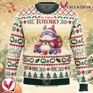 Christmas Totoro My Neighbor Totoro Ugly Christmas Sweater, Unique Christmas Gift For Fans - Vesles2014S