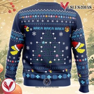 Christmas Tree Pac-Man Christmas Sweater 3
