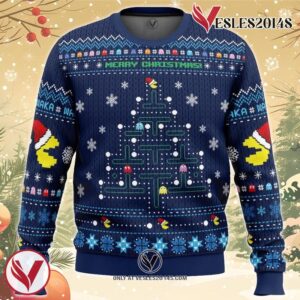 Christmas Tree Pac-Man Christmas Sweater
