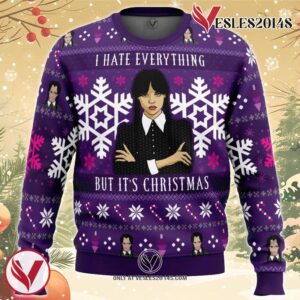 Christmas Wednesday Adams Family Ugly Christmas Sweater, Unique Christmas Gift For Fans - Vesles2014S