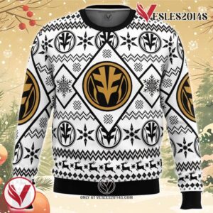Christmas White Ranger Power Rangers Ugly Christmas Sweater, Unique Christmas Gift For Fans - Vesles2014S