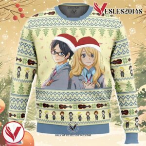 Christmas Your Lie in April Ugly Christmas Sweater, Unique Christmas Gift For Fans - Vesles2014S