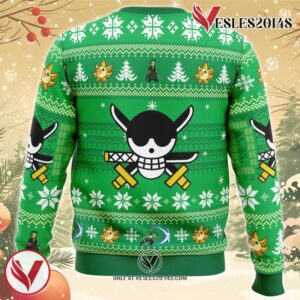 Christmas Zoro One Piece Ugly Christmas Sweater, Unique Christmas Gift For Fans - Vesles2014S 3