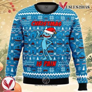 Christmas is Pain Mr. Meeseeks Ugly Christmas Sweater, Unique Christmas Gift For Fans - Vesles2014S