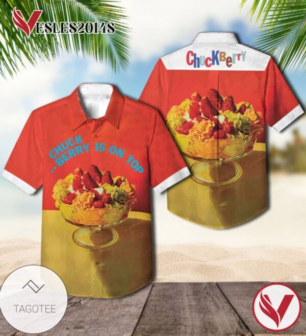 Chuck Berry Is On Top Album Cover Hawaiian Shirt, Best Gift For Music Lovers Vesles2014S