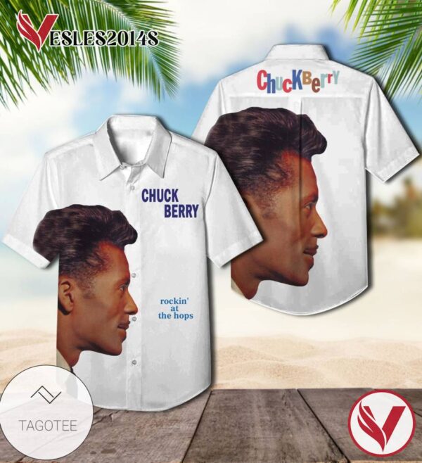 Chuck Berry Rockin' At The Hops Album Cover Hawaiian Shirt, Best Gift For Music Lovers Vesles2014S