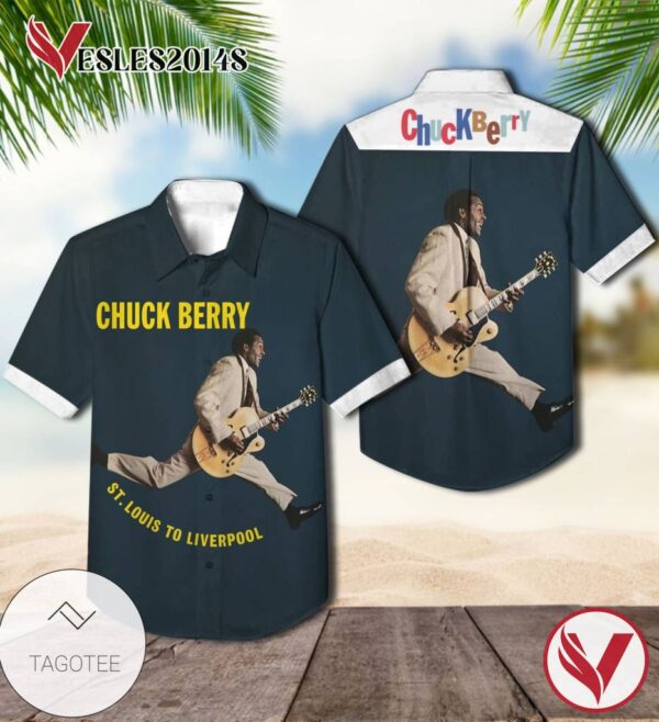Chuck Berry St. Louis To Liverpool Album Cover Hawaiian Shirt, Best Gift For Music Lovers Vesles2014S