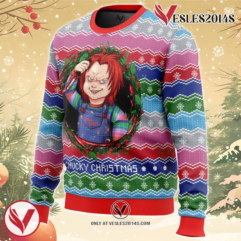 Chucky Christmas Ugly Christmas Sweater, Unique Christmas Gift For Fans - Vesles2014S 1