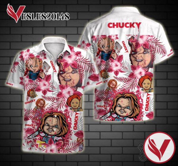 Chucky Horror Movie Halloween Casual Beach Full Printing Hawaiian Shirt Vesles2014S 1