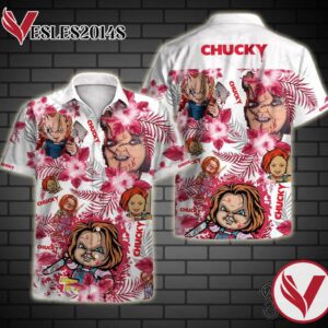 Chucky Horror Movie Halloween Casual Beach Full Printing Hawaiian Shirt Vesles2014S