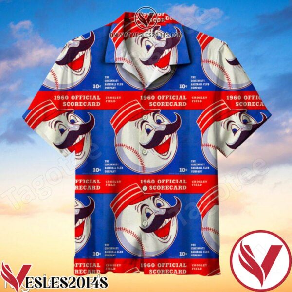 Cincinnati Reds 1960 Official Scorecard Crosley Field Hawaiian Shirt, Unique Gifts For Friends - Vesles2014S 1