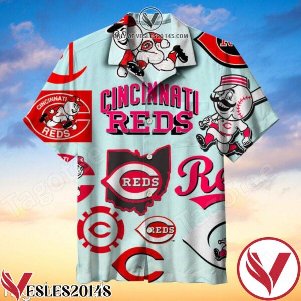 Cincinnati Reds Light Green Hawaiian Shirt, Unique Gifts For Friends - Vesles2014S 1