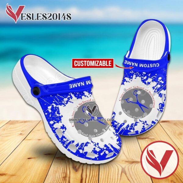 Cincinnati School of Barbering & Hair Design Crocs Classic Clogs, Unique Footwear For Fans