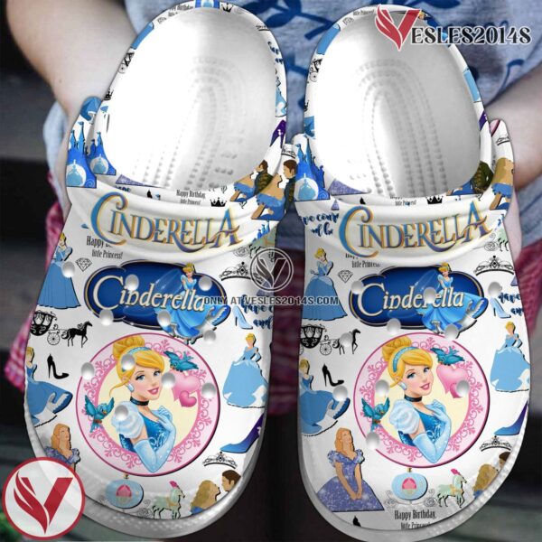Cinderella Cartoon Movie Crocs Crocband Clogs Shoes Comfortable For Men Women and Kids - Vesles2014S