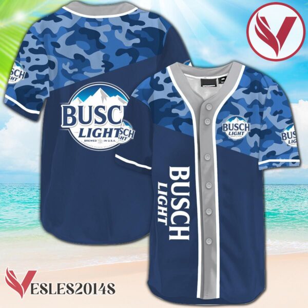 Classic Camouflage Busch Light Baseball Jersey, Perfect Gifts For Fans - Vesles2014S