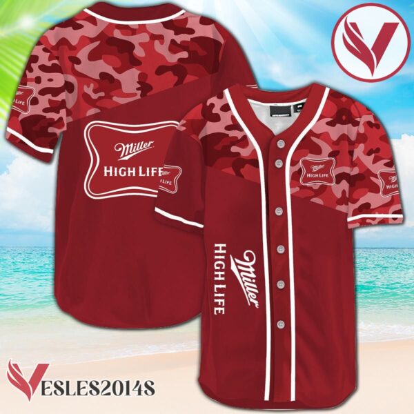 Classic Camouflage Miller High Life Baseball Jersey, Perfect Gifts For Fans - Vesles2014S