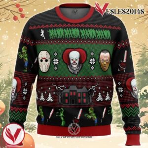 Classic Horror Christmas Ugly Christmas Sweater, Unique Christmas Gift For Fans - Vesles2014S