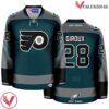 Claude Giroux Philadelphia Flyers And Eagles Mashup Green  Jersey, Gift For Football Fans - Vesles2014S