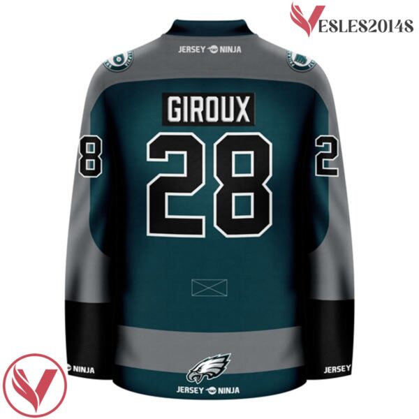 Claude Giroux Philadelphia Flyers And Eagles Mashup Green  Jersey, Gift For Football Fans - Vesles2014S 3