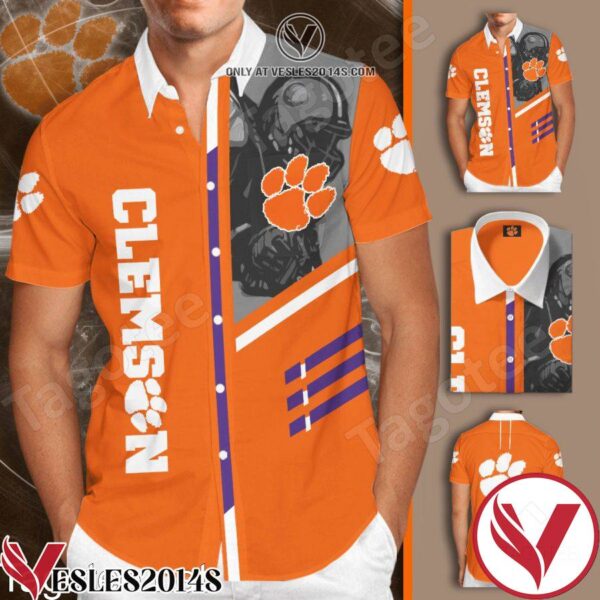 Clemson Tigers Softball Team Orange Hawaiian Shirt And Short, Unique Gifts For Friends - Vesles2014S 1