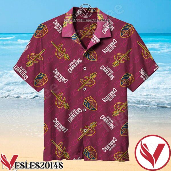 Cleveland Cavaliers Vintage Logo Red Hawaiian Shirt, Unique Gifts For Friends - Vesles2014S 1