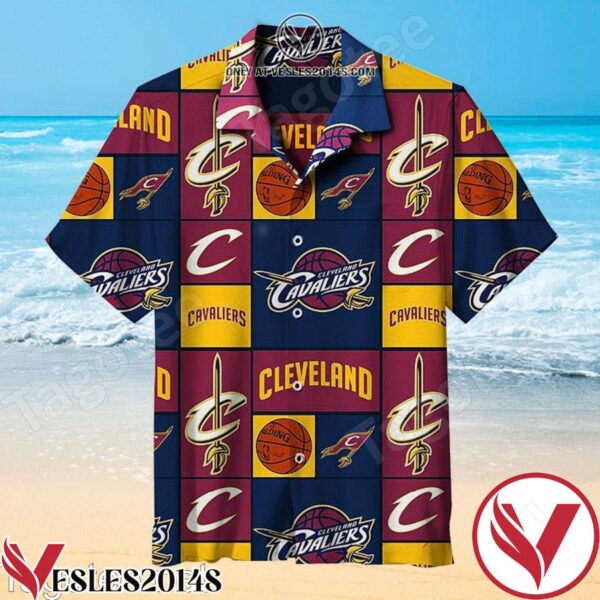 Cleveland Cavaliers Vintage Squares Hawaiian Shirt, Unique Gifts For Friends - Vesles2014S 1