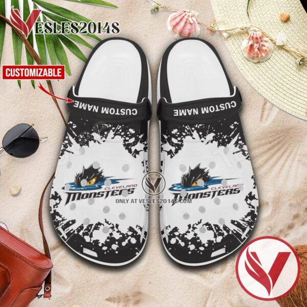 Cleveland Monsters Logo Crocs Clogs, Unique Footwear For Fans 1
