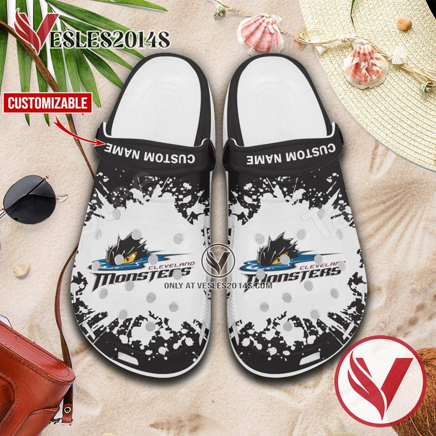 Cleveland Monsters Logo Crocs Clogs, Unique Footwear For Fans 1