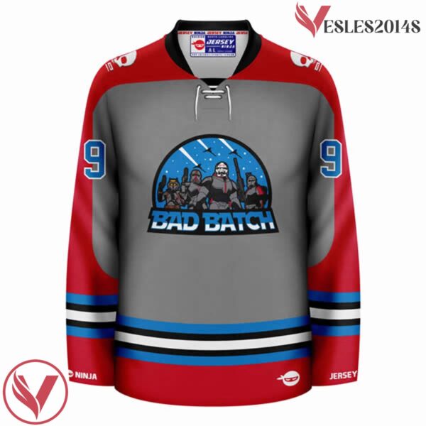 Clone Force 99 The Bad Batch Red Gray Jersey, For Starwar Fans - Vesles2014S 2