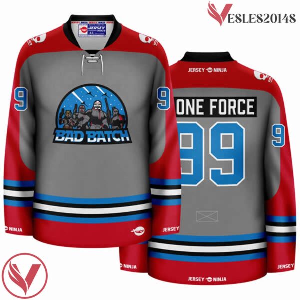 Clone Force 99 The Bad Batch Red Gray Jersey, For Starwar Fans - Vesles2014S
