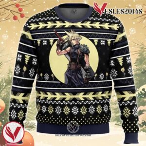 Cloud Final Fantasy Ugly Christmas Sweater, Unique Christmas Gift For Fans - Vesles2014S