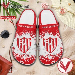 Club Atlético Unión Logo Custom Crocs Clogs, Unique Footwear For Fans 1